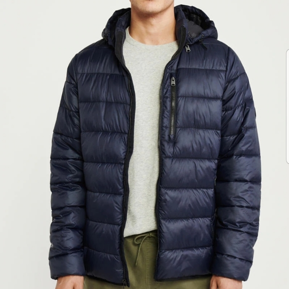 Abercrombie and fitch packable puffer coat, blue - Picture 6 of 8